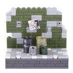 MOC military printed oil drums and oil pot barrel weapon building blocks