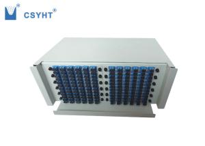 Quality 144 Port Metal Fiber Optic Patch Panel 19 Inch Slidable Type White / Black Color Painting wholesale