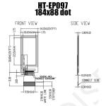 0.97 Inch COG 88x184 SSD1680 E - Paper Display With Equipment Control