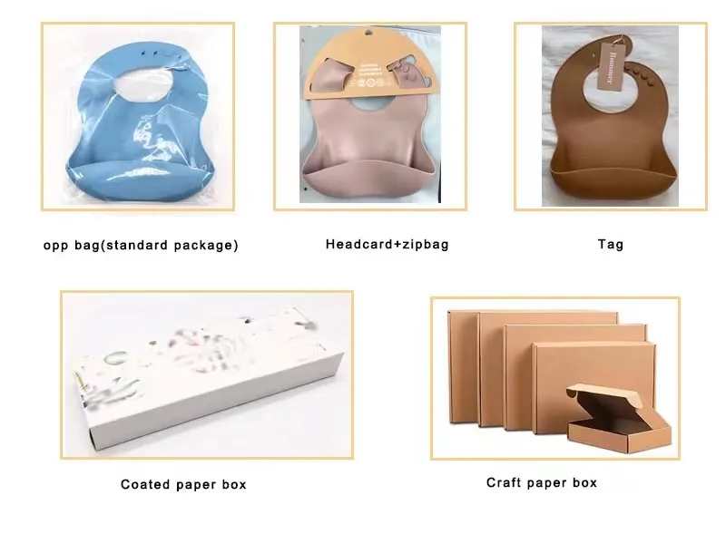 Non Toxic Baby Tableware 75g Silicone Feeding Bib Adjustment