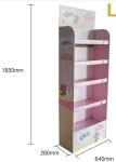 140g Flute Free Standing Cardboard POS Displays Oil Lamination