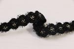 3/4" Black Woven Tape Trim For Curtain Edge Or Dress Coats Belt Collar Edge