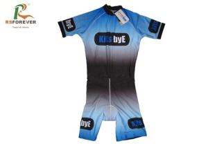 Quality Sportswear Printed Cycling Bib Shorts , Short Sleeves Compression Bib Cycling Shorts wholesale