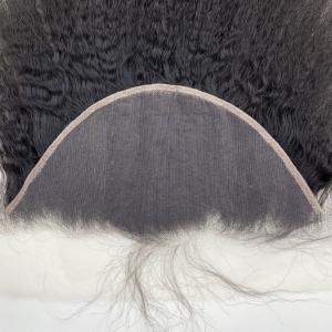Quality Kinky straight Transparent Hd Lace Frontal 13X6 Lace Front Human Hair Pre-plucked Natural Hairline, Hd Lace Frontal Closure wholesale