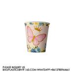 Birthday Party Decoration Festival Tableware Paper Plates Cups Purple Butterfly