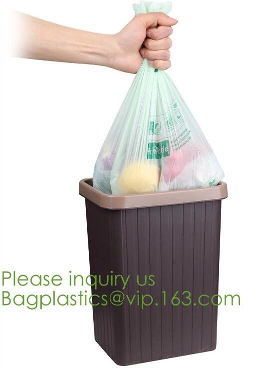 64 Gallon compostable trash bag biodegradable garbage bag, 0.9 Mil, 47"W x 60"H,cornstarch made 100% eco friendly direct