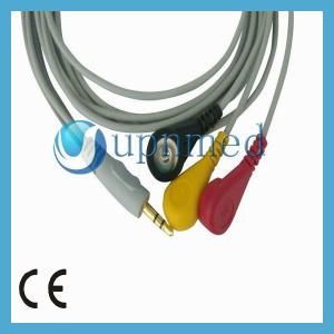Quality Holter One piece 3-lead ECG Cable with leadwires wholesale