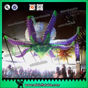 Quality Club Party Decorative Inflatable Shapes , Oxford Colorful Inflatable Flower With Blower wholesale