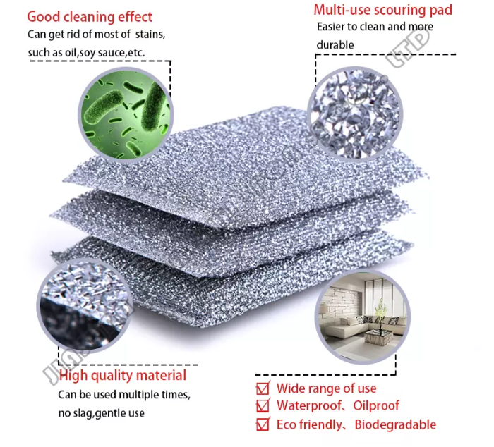 Multifunction Silver Metal Wire Sponge Corrosion Proof Erosion Resistant