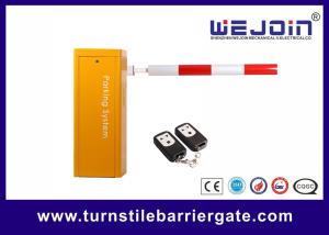 Quality LED Screen Steel Parking Barrier Gate Automatic Straight Aluminum Boom Yellow Color wholesale