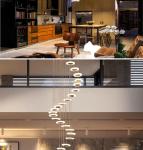 Modern minimalist staircase long LED hanging Chandelier Lighting (WH-NC-73)