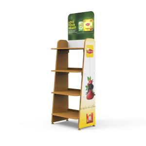 Quality Customized Wooden Laminated Display Rack For Commercial Supermarkets Display Tea Drinks wholesale