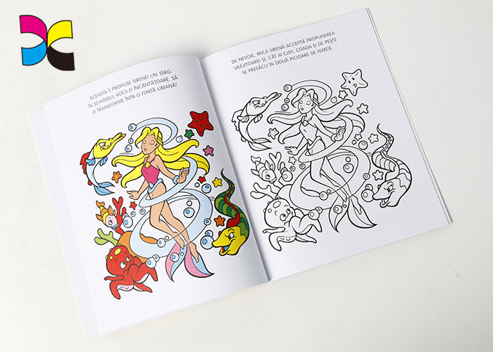 Varnishing Coloring Book Printing Services , Luxury Softcover Childrens Book Prints