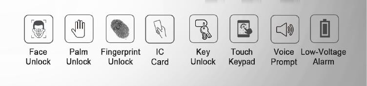 No Contact Fingerprint Door Lock Palm Face Recognition