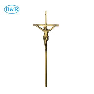 Quality D070 Cheapest funeral coffin cross zamak casket crucfix for wooden cofani wholesale
