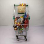 Large Capacity 210L Chain Grocery Wire Shopping Trolley American Style Zinc
