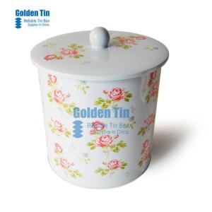 Quality Round Handle Gift Food Case for China Wholesalers ,metal biscuit Tin Box wholesale