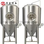 Silver 2000L 3000L Brewery Tanks Stainless Steel Beer Conical Fermenter