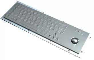 Cheap Durable Stainless Steel Keyboard , Industrial Metal Keyboard With Trackball for sale