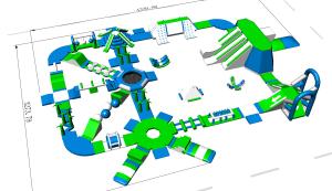 Quality Lake / Beach / Sea Inflatable Water Park Equipment 3 Years Warranty wholesale