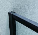 Sliding Shower Doors 120*190cm Size Tempered Glass And Aluminium Black Frame