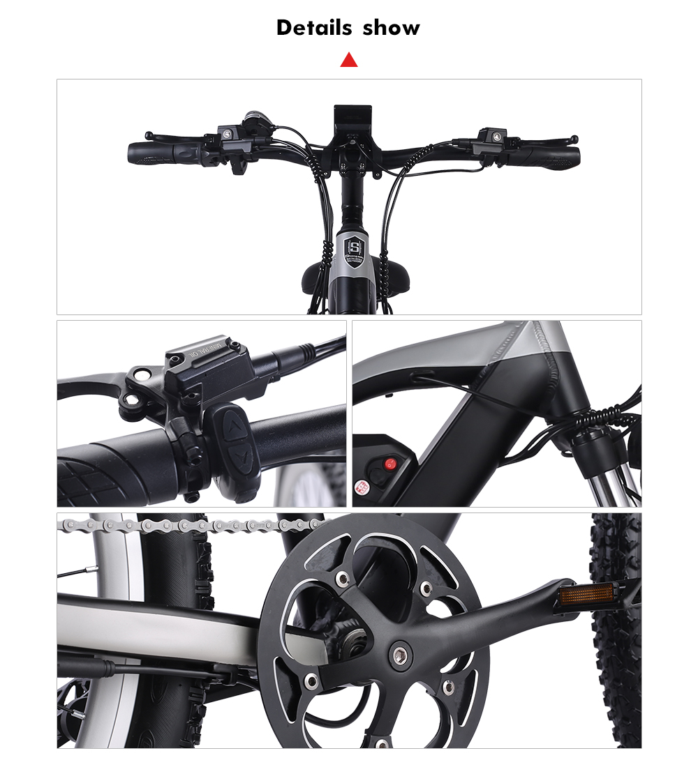 Aluminum Alloy Commuting Electric Bike 7 Speed 48V 17Ah 500W Electric City Bicycle