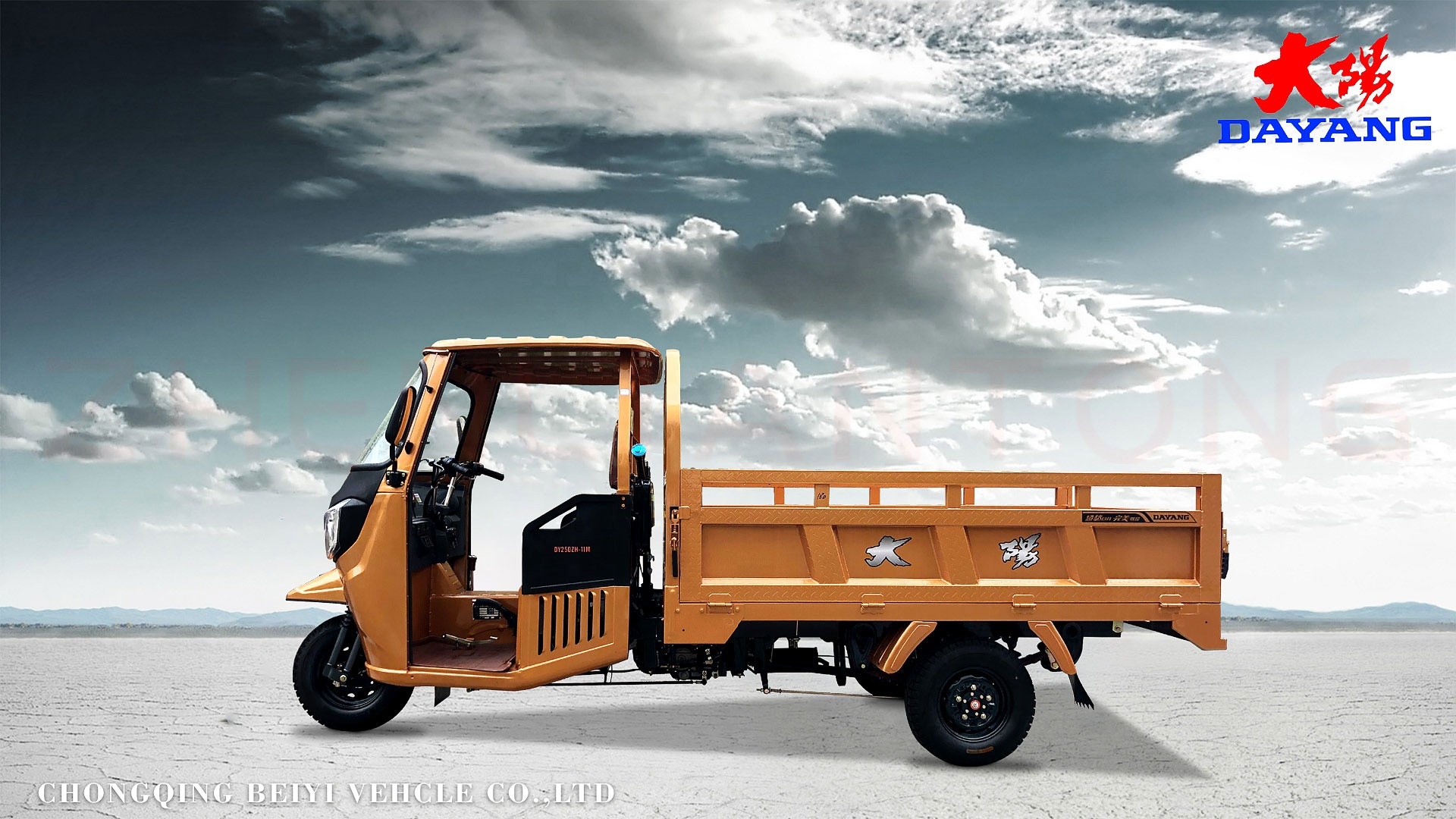 Motorized Tricycles with Diesel Tank 12V Voltage and Grade Ability ≥25°