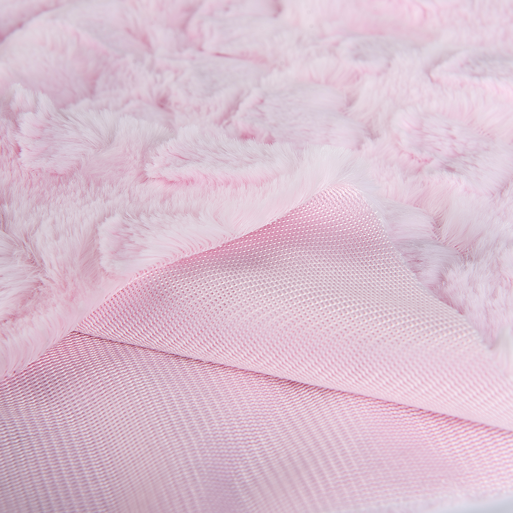 Rabbit Fur Carpet Fabric with Design Pattern Width 58/60" Knitted Type Weft