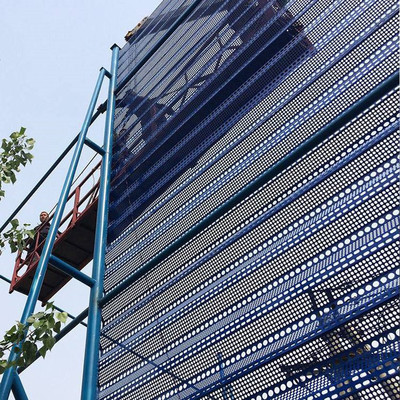Blue Perforated Windbreak Fence Panels 1.0mm Thickness For Noise Control
