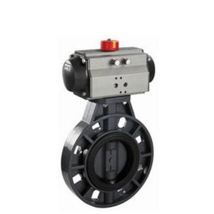 Quality UPVC Water Flow Control Pneumatic Butterfly Valve DN100 4 Inch Wafer Butterfly Valve wholesale