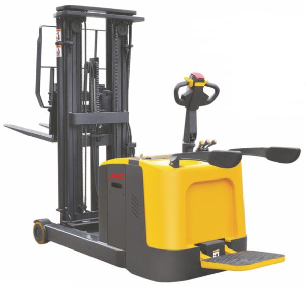 Warehouse Reach Type Jac Forklift 1.5 Ton Stand On Mast Forward Compact