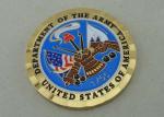 Brass Die Stamped Custom Military Coins Hard Enamel And Diamond