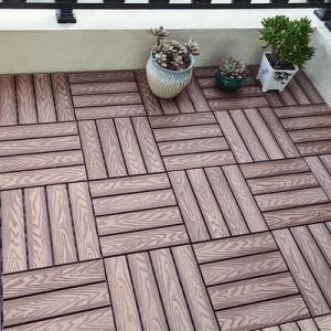 Quality Non Slip WPC DIY Decking 600 X 300MM Garden Terrace Diy Wood Deck Tiles wholesale