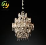 Vintage Pure Copper Crystal Chandelier Living Room Bedroom Hotel Chandelier