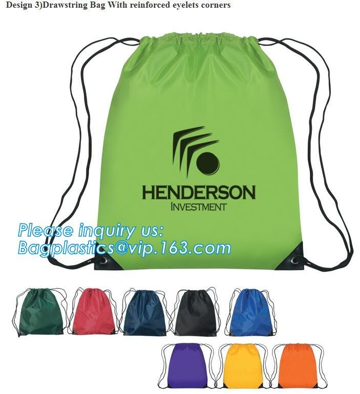 Recycled Foldable Nylon Polyester Tote Bag with logos polyester shopping bag Custom advertising handle non woven bag PAC