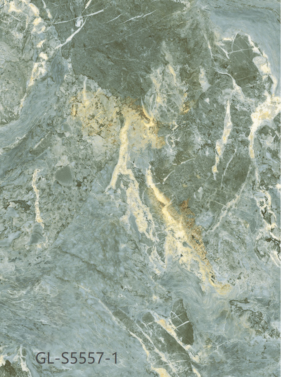Spruce Green Marble Vinyl Flooring Seamless Scratch Resistant GKBM Greenpy GL-S5557-1