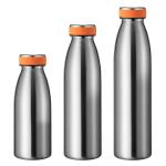 350/500/750ML Milk Shape Small Mouth Stainless Steel Water Bottle Matt Rubber