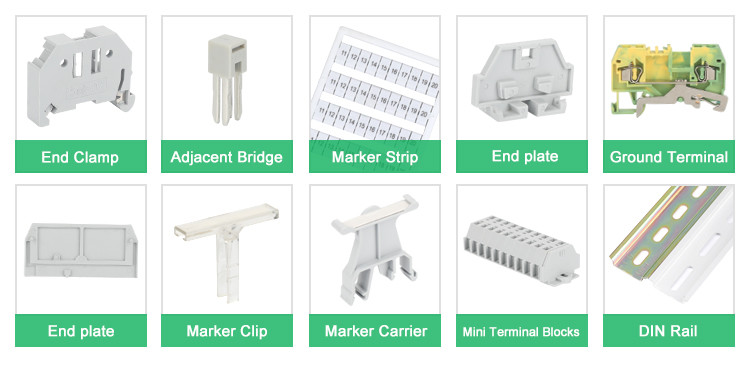 261-301B Strip Spring Clamp Terminal Block Connectors Mini Rail With Mounting Carrier Standard High Quality