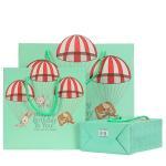 Toy Custom Logo Patterned Gift Bags With Cotton Handle UV Coating
