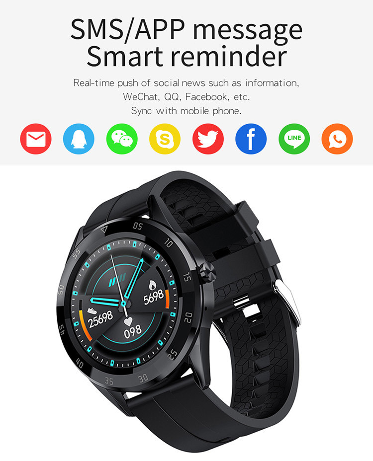 KALIHO Message Push Blood Pressure GPS Smartwatch Nordic 52840