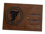 Customized stamped sewing Logo Leather Patches Real Leather For Garment