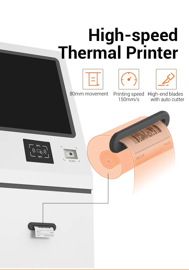 Ticket Print Terminal Machines Kiosk Self Service Terminal