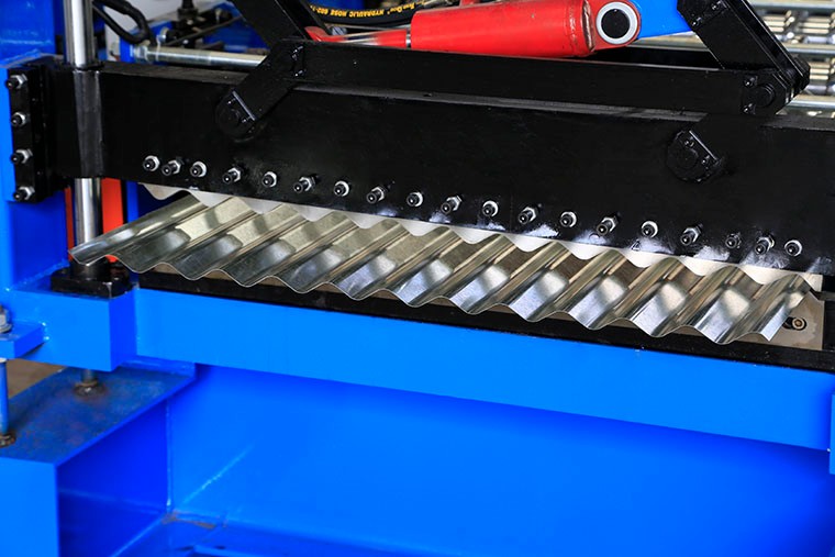 Corrugated Steel Panel Roll Forming Machine , Steel Frame Roll Former 12-18m/Min