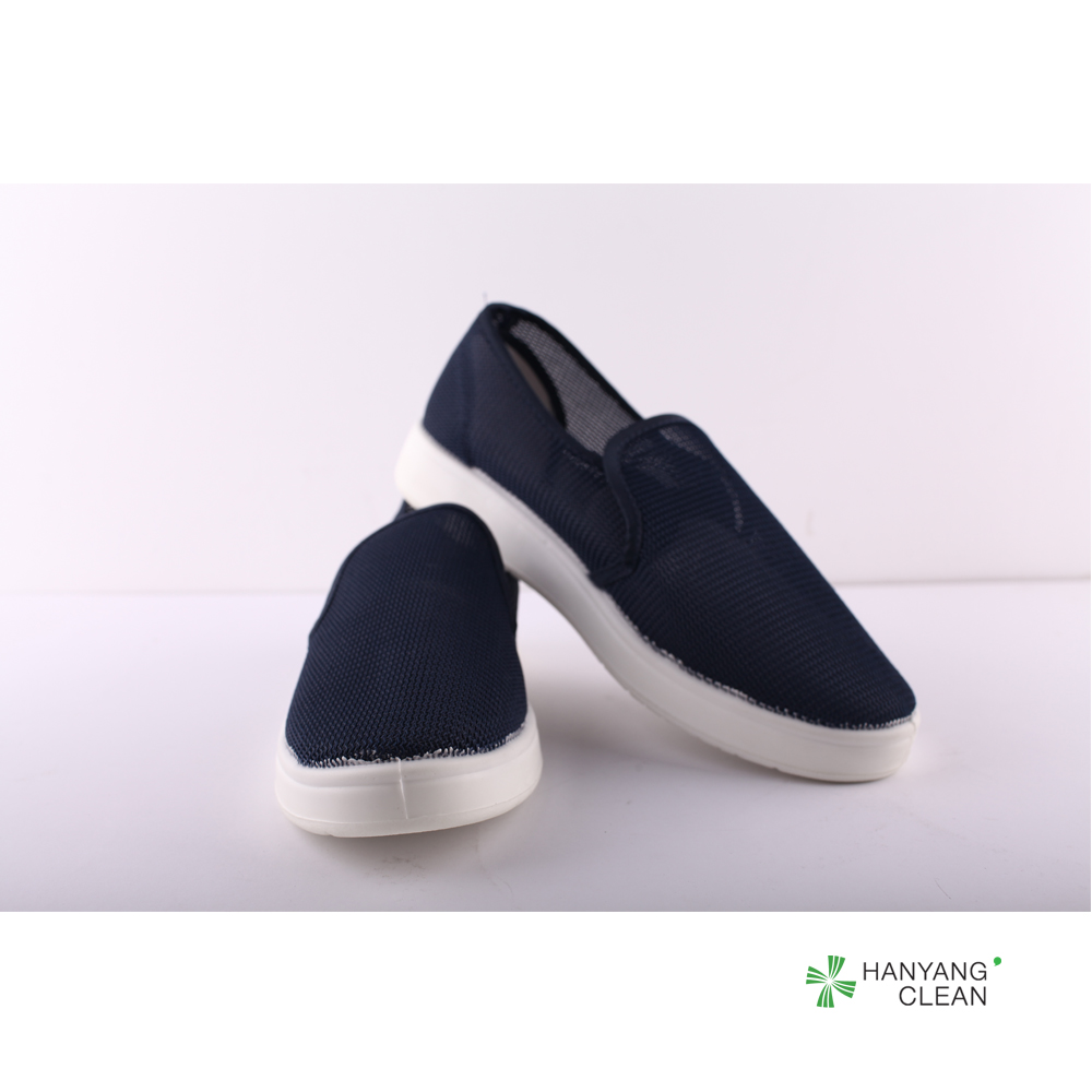 Industrial Brand Breathable PU Sole Cleanroom Antistatic ESD Safety Mesh Work Shoes Wholesale