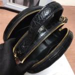 Authentic Crocodile Belly Skin Women Small Circular Purse Genuine Alligator