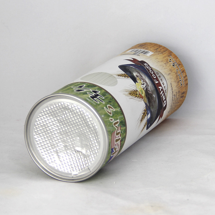 Aluminum Foil Liners Paper Cylinder Containers Peel Foil Lid Nuts Packaging