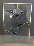 cabinet door decorative glass of brass caming 2017new designs