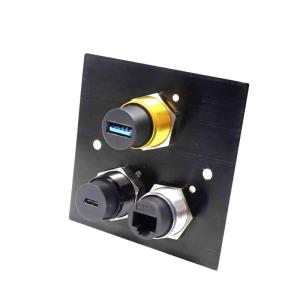 Quality Push Locking Water Resistance Panel Mount Connector 10A - 16A Max Male Femal Connector wholesale