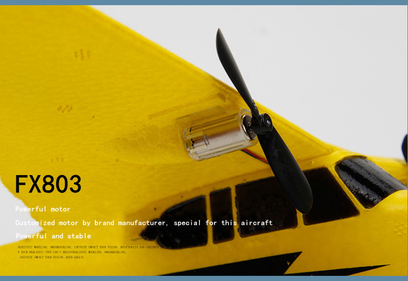 Super Glider Fx803 2.4g Piper J3 Cub Rc Airplane Nc26170 Epp Fixing Wing Aircraft with Long Flight Time and Stable Flight