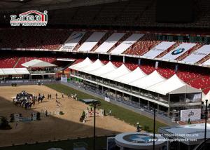 Quality 20M x 50M High Peak Double Decker Tents with ABS Hard Wall for VIP luxury lounge wholesale